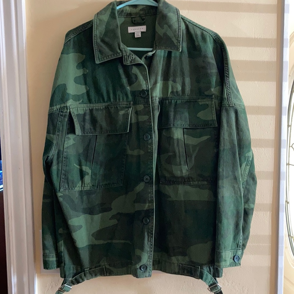 Top shop camo jacket